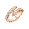 Bvlgari Serpenti Viper 18K Rose Gold & Pavè Diamond Ring