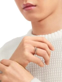 Bvlgari Serpenti Viper 18K Rose Gold & Pavè Diamond Ring -Fashion Jewelry & Accessories 0400010132217 ROSEGOLD A2