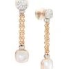 Pomellato Nudo 18K Rose & White Gold Diamond, Topaz & Mother-Of-Pearl Chain Drop Earrings -Fashion Jewelry & Accessories 0400010466761 ROSEGOLD
