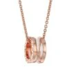 Bvlgari B.zero1 Design Legend 18K Rose Gold & White Ceramic Necklace -Fashion Jewelry & Accessories 0400010625966 ROSEGOLD
