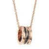 Bvlgari B.zero1 Design Legend 18K Rose Gold & Black Ceramic Necklace