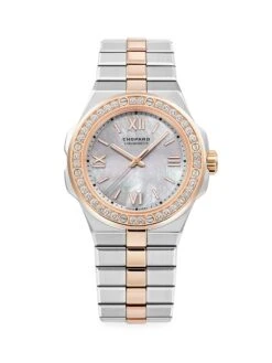 Chopard Alpine Eagle 18K Rose Gold, Stainless Steel & Diamond Bracelet Watch