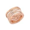 Bvlgari B.zero1 Design Legend 18K Rose Gold & White Ceramic 4-Band Ring