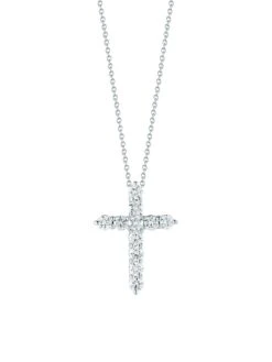 Diamond Crosses 18K White Gold & Diamond Necklace