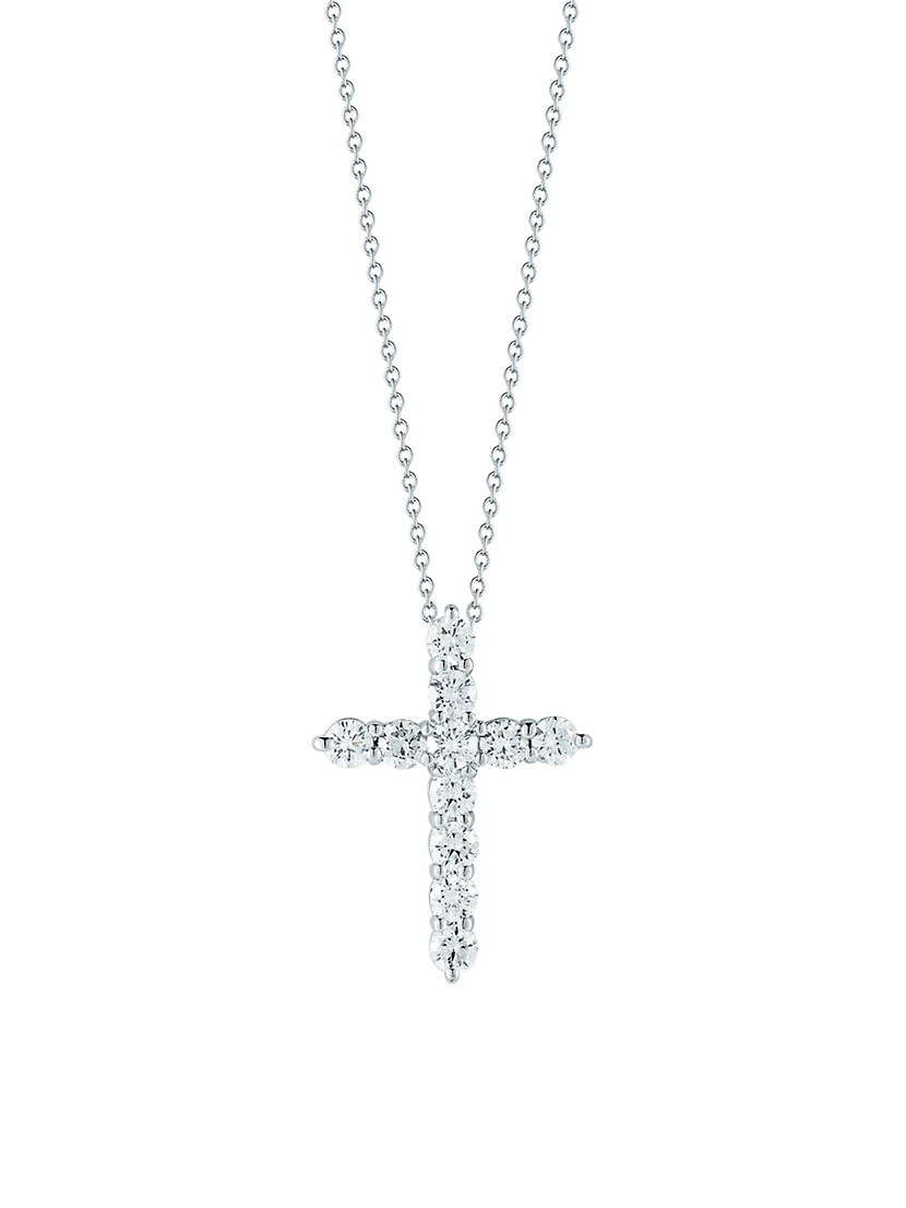 Diamond Crosses 18K White Gold & Diamond Necklace 3 Diamond Crosses 18K White Gold & Diamond Necklace