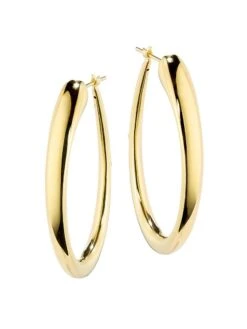18K Yellow Gold Hoop Earrings