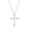 18K White Gold Diamond Cross Pendant Necklace -Fashion Jewelry & Accessories 0400010846440 WHITEGOLD