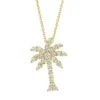 Tiny Treasures 18K Gold & Diamond Palm Tree Necklace -Fashion Jewelry & Accessories 0400010849002 YELLOWGOLD