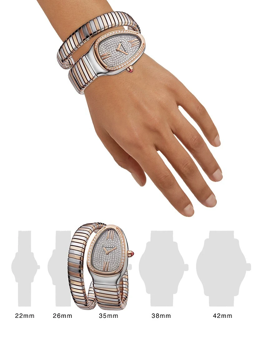 Bvlgari Serpenti Tubogas Two-Tone & Diamond Single Twist Watch 4 Bvlgari Serpenti Tubogas Two-Tone & Diamond Single Twist Watch - Image 2