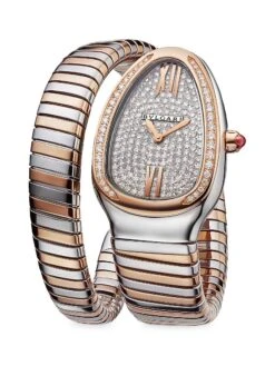 Bvlgari Serpenti Tubogas Two-Tone & Diamond Single Twist Watch