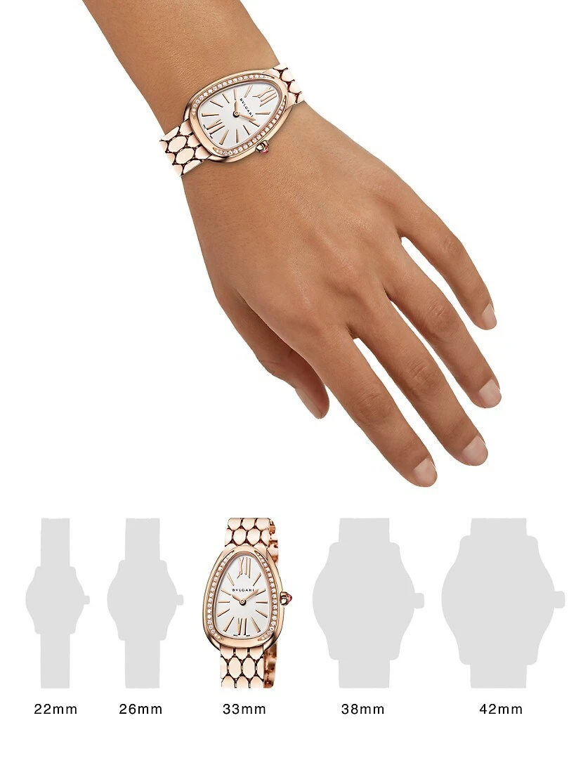 Bvlgari Serpenti Seduttori 18K Rose Gold & Diamond Bracelet Watch 4 Bvlgari Serpenti Seduttori 18K Rose Gold & Diamond Bracelet Watch - Image 2