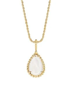 Boucheron Serpent Bohème 18K Yellow Gold & White Mother-Of-Pearl Pendant Necklace