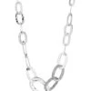 Classico Short Sterling Silver Hammered Roma Link Necklace 1 Classico Short Sterling Silver Hammered Roma Link Necklace -Fashion Jewelry & Accessories 0400011217252 SILVER