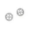 Tory Burch Crystal Logo Silvertone Circle Stud Earrrings -Fashion Jewelry & Accessories 0400011358391