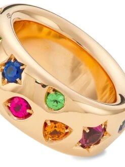 Pomellato Iconica 18K Rose Gold & Multi-Stone Medium Ring -Fashion Jewelry & Accessories 0400011363600 YELLOWGOLD A3