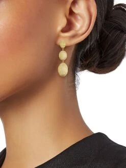 Siviglia 18K Gold Drop Earrings 6 Siviglia 18K Gold Drop Earrings -Fashion Jewelry & Accessories 0400011393444 A1