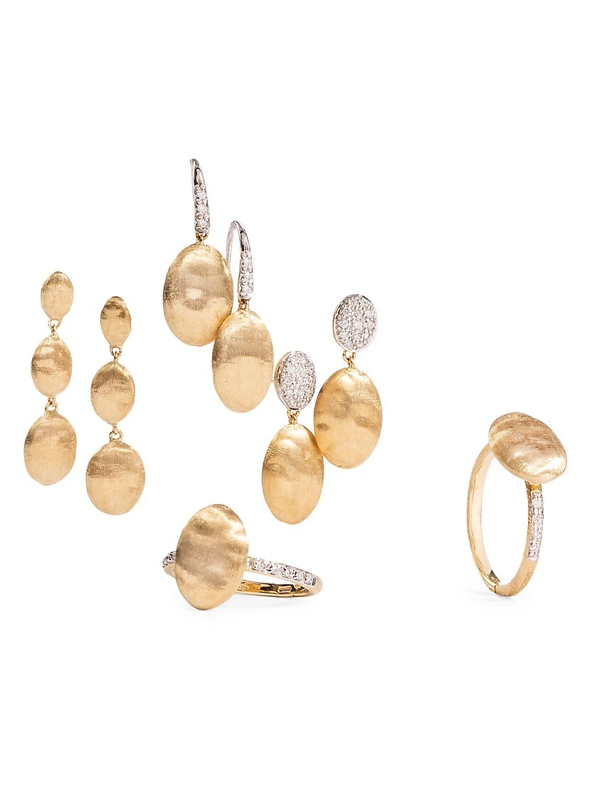 Siviglia 18K Gold Drop Earrings 5 Siviglia 18K Gold Drop Earrings - Image 3