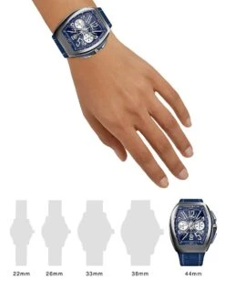 Vanguard Yachting Stainless Steel Alligator & Rubber Strap Chronograph Watch -Fashion Jewelry & Accessories 0400011436272 NAVY A1