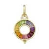 Celestial 18K Yellow Gold, Diamond & Multi-Stone Small Color Wheel Pendant -Fashion Jewelry & Accessories 0400011447301 MULTI