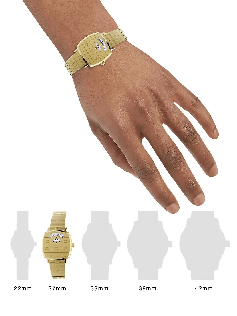 Gucci Grip GG Yellow Gold PVD Bracelet Watch 4 Gucci Grip GG Yellow Gold PVD Bracelet Watch - Image 2