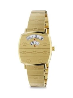 Gucci Grip GG Yellow Gold PVD Bracelet Watch