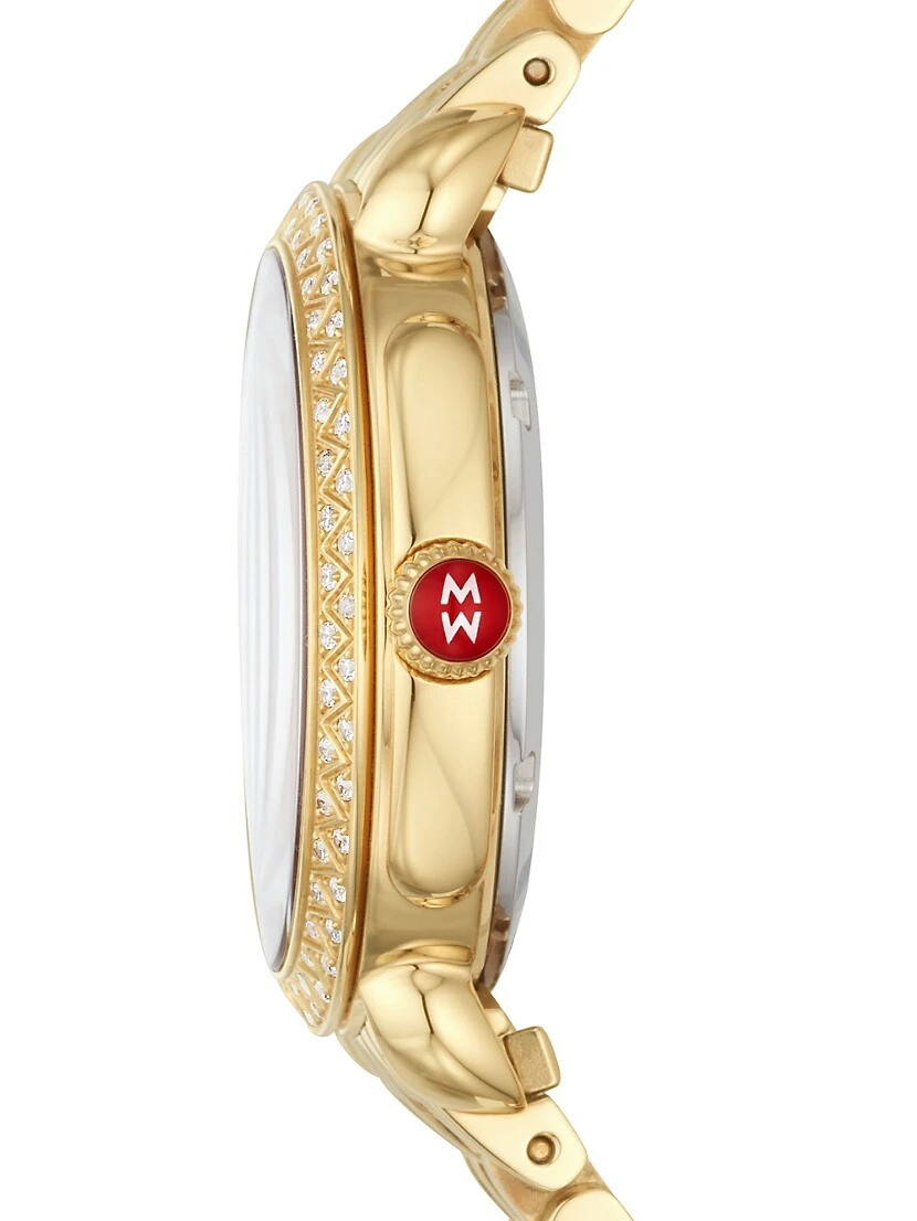 Sidney Classic Yellow Goldplated Stainless Steel & Diamond Bracelet Watch 5 Sidney Classic Yellow Goldplated Stainless Steel & Diamond Bracelet Watch - Image 3