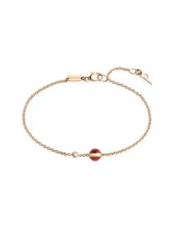 Possession 18K Rose Gold Carnelian & Diamond Bracelet