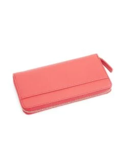 RFID-Blocking Zip-Around Leather Wallet -Fashion Jewelry & Accessories 0400011688542 RED A2