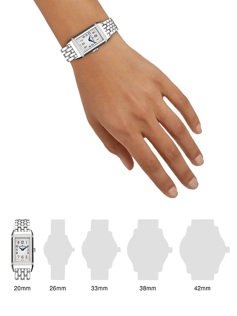 Reverso One Monoface Stainless Steel & 0.29 TCW Diamond Bracelet Watch 4 Reverso One Monoface Stainless Steel & 0.29 TCW Diamond Bracelet Watch - Image 2