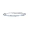 Stackable 18K White Gold & Diamond Pavé Slim Hinged Bangle Bracelet -Fashion Jewelry & Accessories 0400012041248 WHITEGOLD