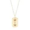 14K Yellow Gold & Diamond Mom Small Dog Tag Pendant Necklace -Fashion Jewelry & Accessories 0400012265964 GOLD