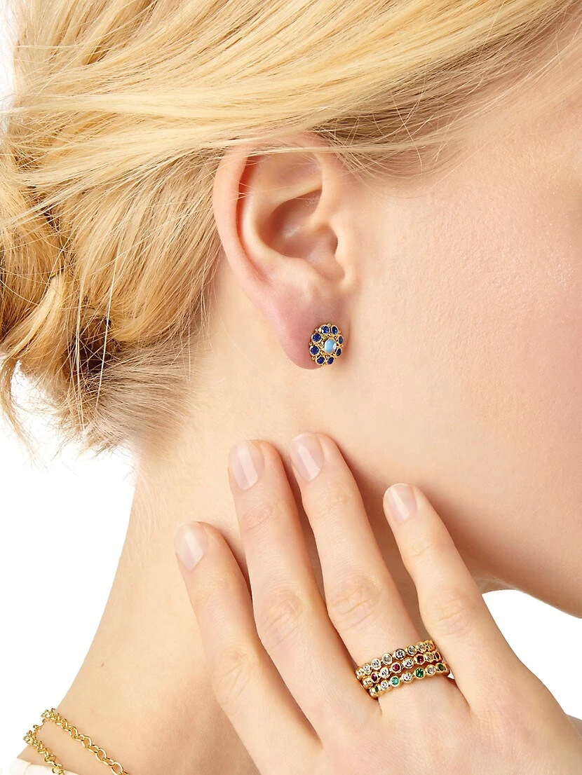 18K Gold, Diamond & Ruby Eternity Ring 4 18K Gold, Diamond & Ruby Eternity Ring - Image 2