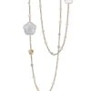 Bon Ton 18K Rose Gold, Light Blue Chalcedony, Quartz & Diamond Long Necklace -Fashion Jewelry & Accessories 0400012385654 NOCOLOR