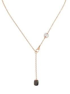 Pomellato Sabbia 18K Rose Gold & Tri-Color Diamond Lariat Necklace