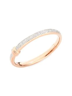 Pomellato Iconica 18K Rose Gold & Diamond Bangle Bracelet
