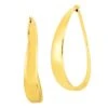 Designer 18K Yellow Gold Tapered Teardrop Hoop Earrings -Fashion Jewelry & Accessories 0400012492738