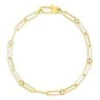 18K Yellow Gold Paperclip Chain Bracelet -Fashion Jewelry & Accessories 0400012530727