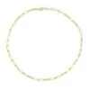 18K Yellow Gold Paperclip Chain Necklace, 17" -Fashion Jewelry & Accessories 0400012530758 YELLOWGOLD