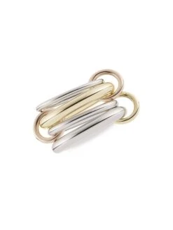 Cici 18K Two-Tone Gold & Sterling Silver 5-Link Ring