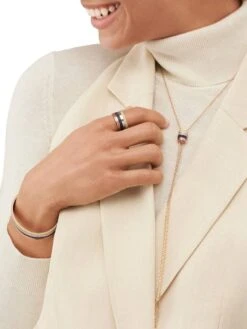 Boucheron Quatre Classique 18K Tri-Tone Gold, Brown PVD & Diamond Pendant Bolo Necklace -Fashion Jewelry & Accessories 0400012589536 GOLD A1