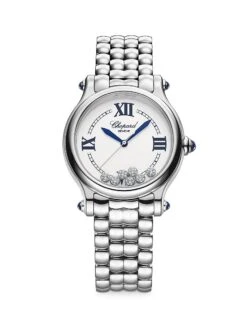 Chopard Happy Sport The First Stainless Steel & Diamond Pebble-Link Bracelet Watch
