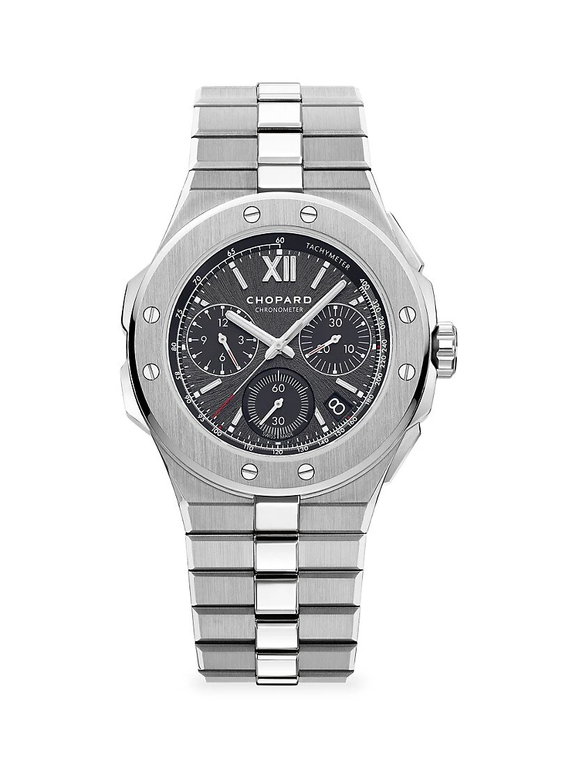 Chopard Alpine Eagle Chronograph Stainless Steel & Grey-Dial Bracelet Watch 3 Chopard Alpine Eagle Chronograph Stainless Steel & Grey-Dial Bracelet Watch
