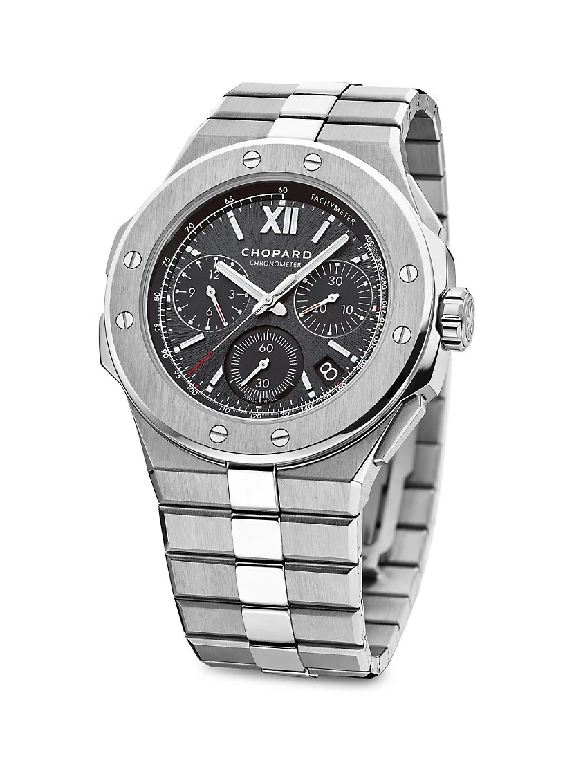 Chopard Alpine Eagle Chronograph Stainless Steel & Grey-Dial Bracelet Watch 5 Chopard Alpine Eagle Chronograph Stainless Steel & Grey-Dial Bracelet Watch - Image 3