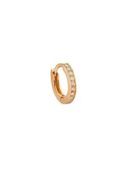 Berbere 18K Rose Gold & Diamond Mini Single Hoop Earring
