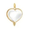 18K Yellow Gold, Diamond & Rock Crystal Braided Heart Large Pendant -Fashion Jewelry & Accessories 0400012726684 YELLOWGOLD