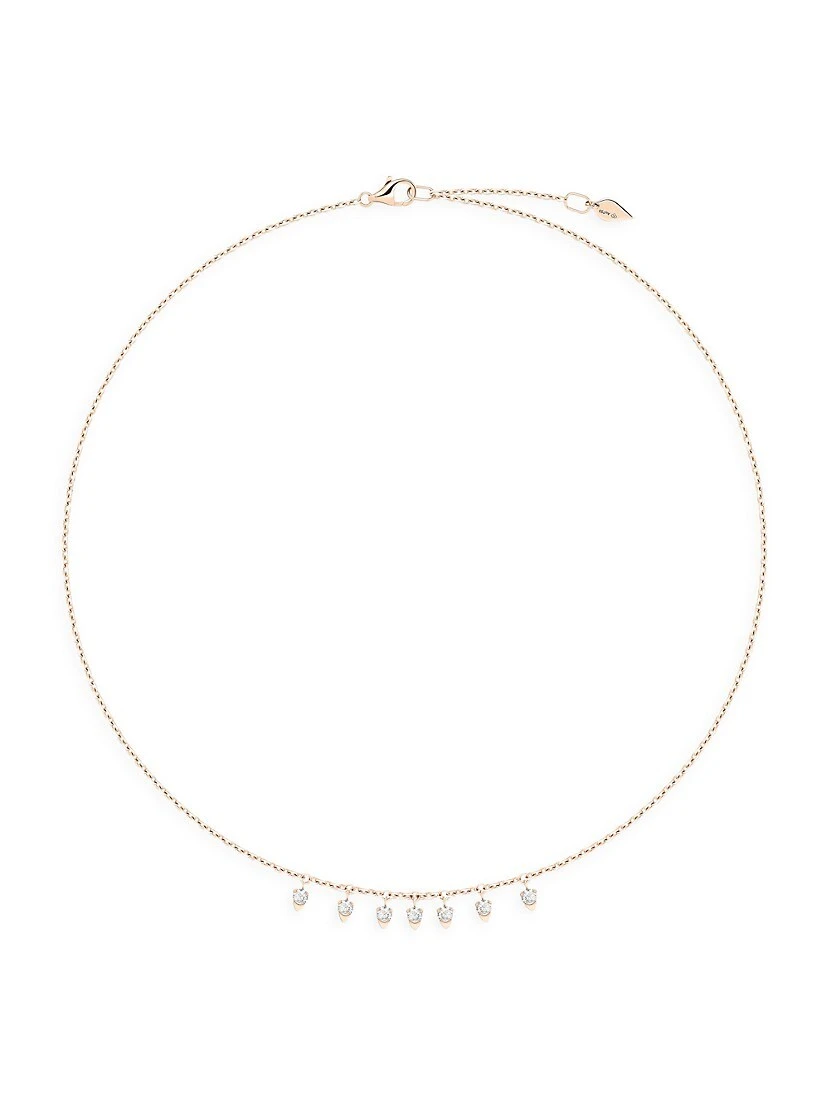 Sunlight 18K Rose Gold & Floating Diamond Necklace 3 Sunlight 18K Rose Gold & Floating Diamond Necklace