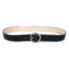 Baby Bell Bottom O-Buckle Smooth Leather Belt -Fashion Jewelry & Accessories 0400012812907 BLACK