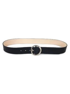 Baby Bell Bottom O-Buckle Smooth Leather Belt