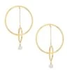 Turn Around 18K Yellow Gold & Diamond Hoop Earrings -Fashion Jewelry & Accessories 0400012919710