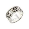 Gucci Ring In Aged Sterling Silver With Double G Detail -Fashion Jewelry & Accessories 0400012938707 SILVER